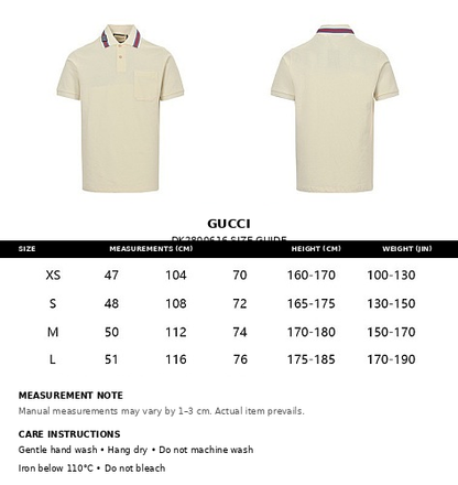 Gucci GG Web Stripe Collar Polo Shirt