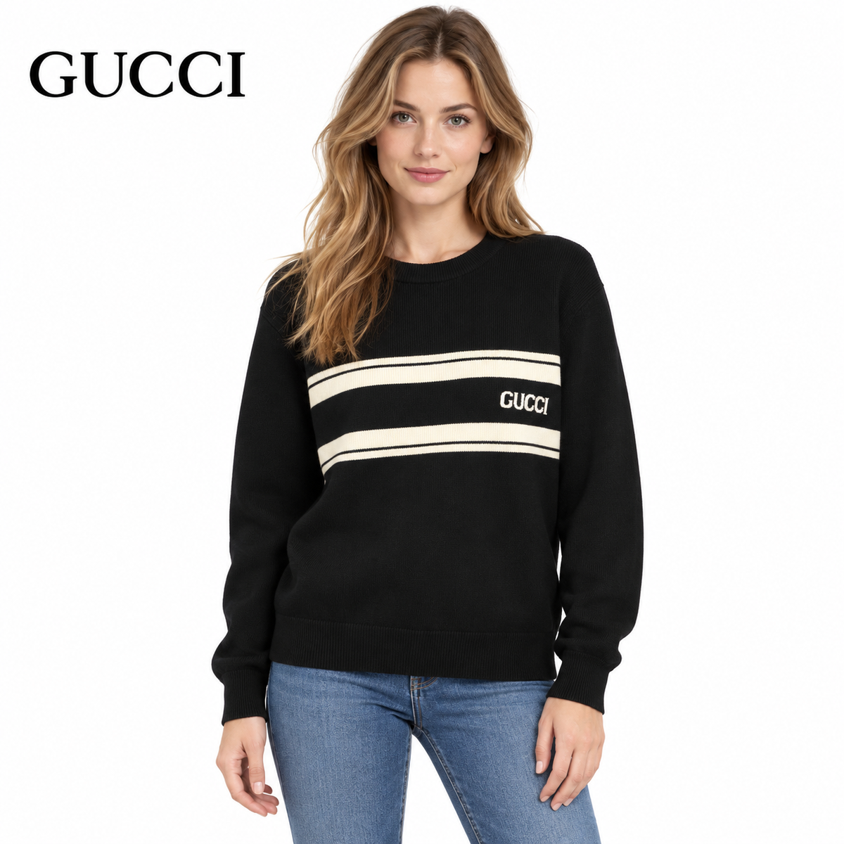 Gucci Unisex Jacquard Crewneck Sweater
