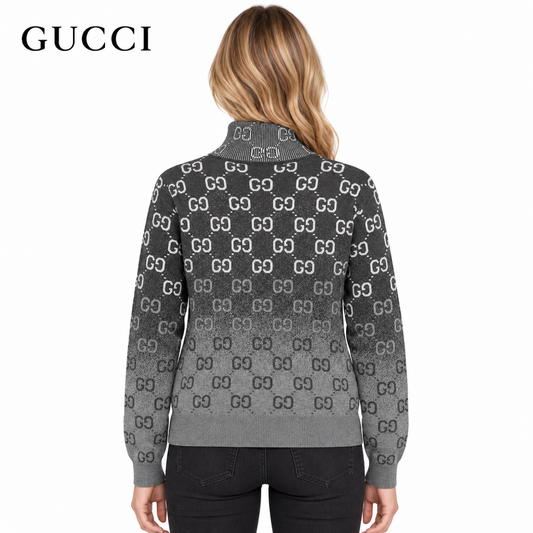 Gucci Unisex Monogram Double-G Mock-Neck Sweater