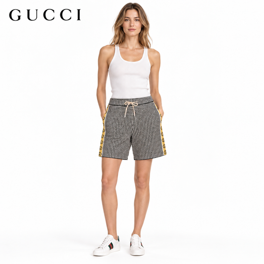 Gucci Unisex Colorblock Knit Shorts