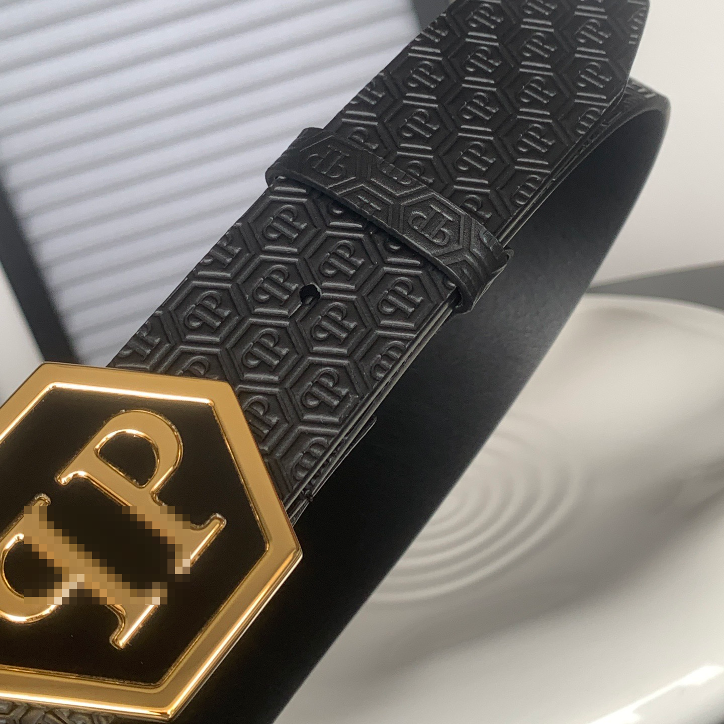 PP Leather Logo Belt#2