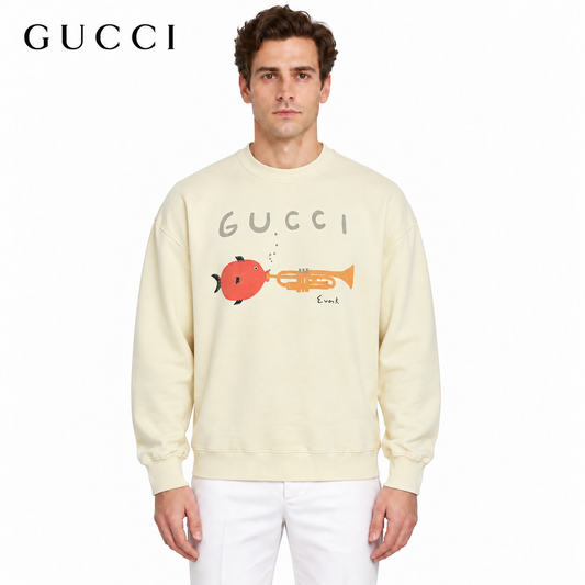 Gucci P185 Oversized Graphic Hoodie