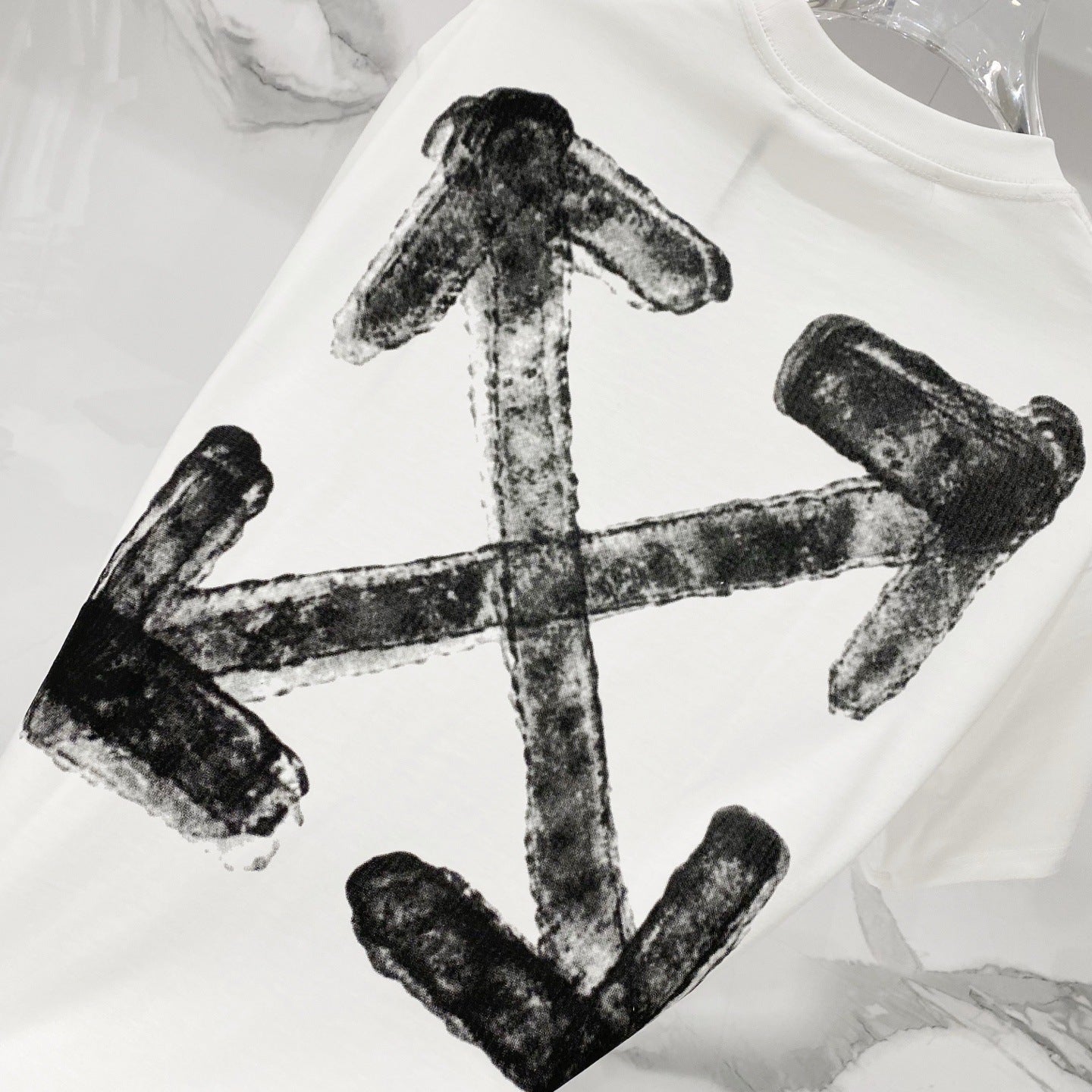 OFF-Whlte Arrow logo print T-shirt#92
