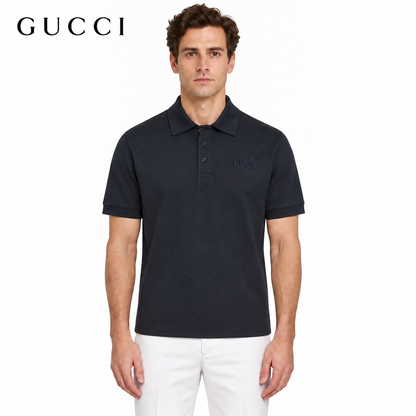 Gucci GG Embroidered Piqué Polo Shirt