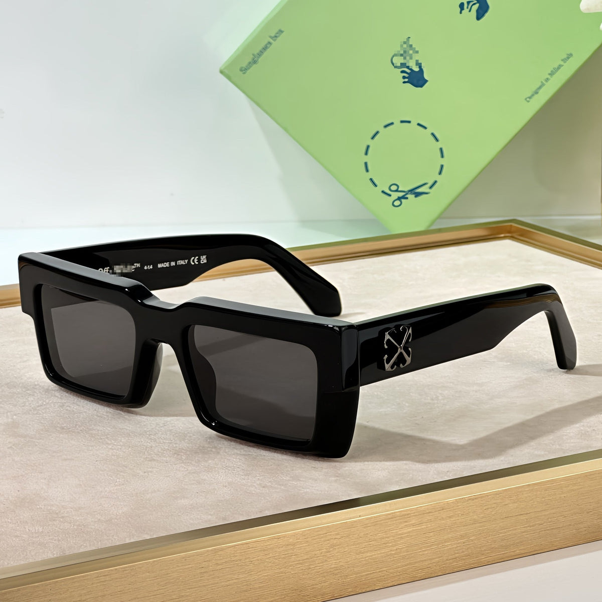 OFF-Whlte Arrow logo sunglasses #014