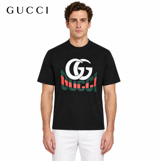 Gucci GG Logo Print Crew-Neck T-Shirt