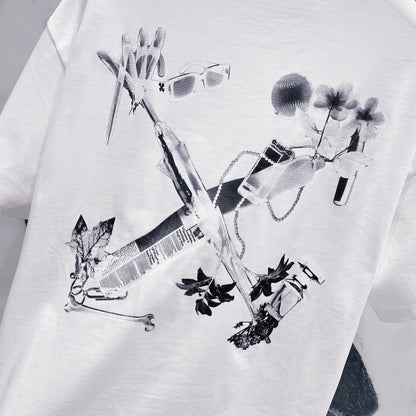 OFF-Whlte Arrow Logo Cotton T-shirt#1050