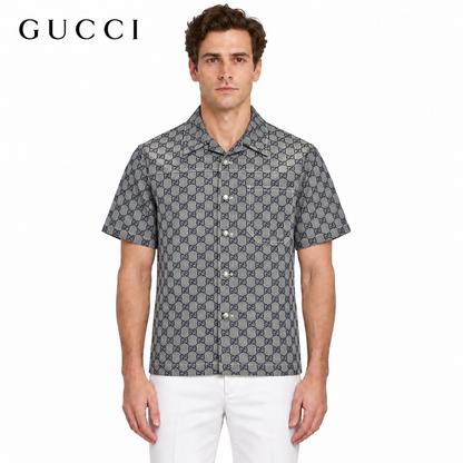 Gucci GG Monogram Short-Sleeve Shirt