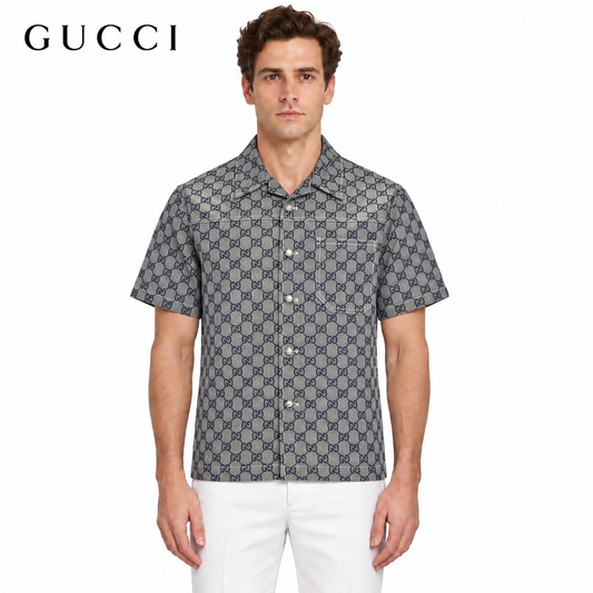 Gucci GG Monogram Short-Sleeve Shirt