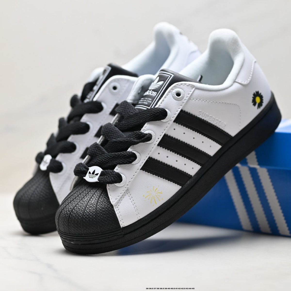 Adidas  Classic Black & White Superstar Sneakers