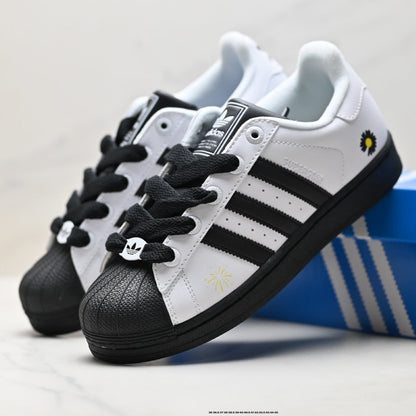 Adidas  Classic Black & White Superstar Sneakers