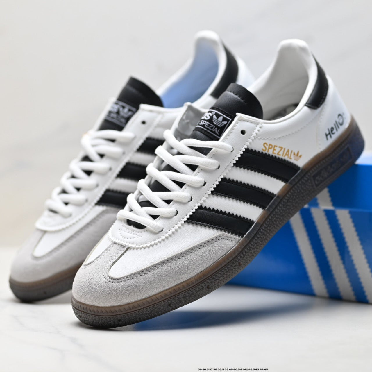 Adidas Originals Spezial White Black Gum Leather Sneakers