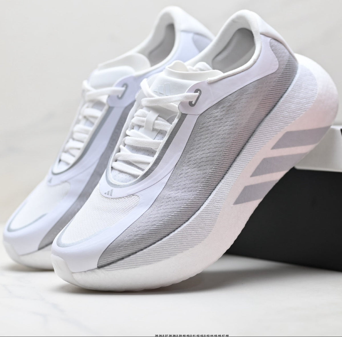 Adidas Performance Silver White Running Shoes