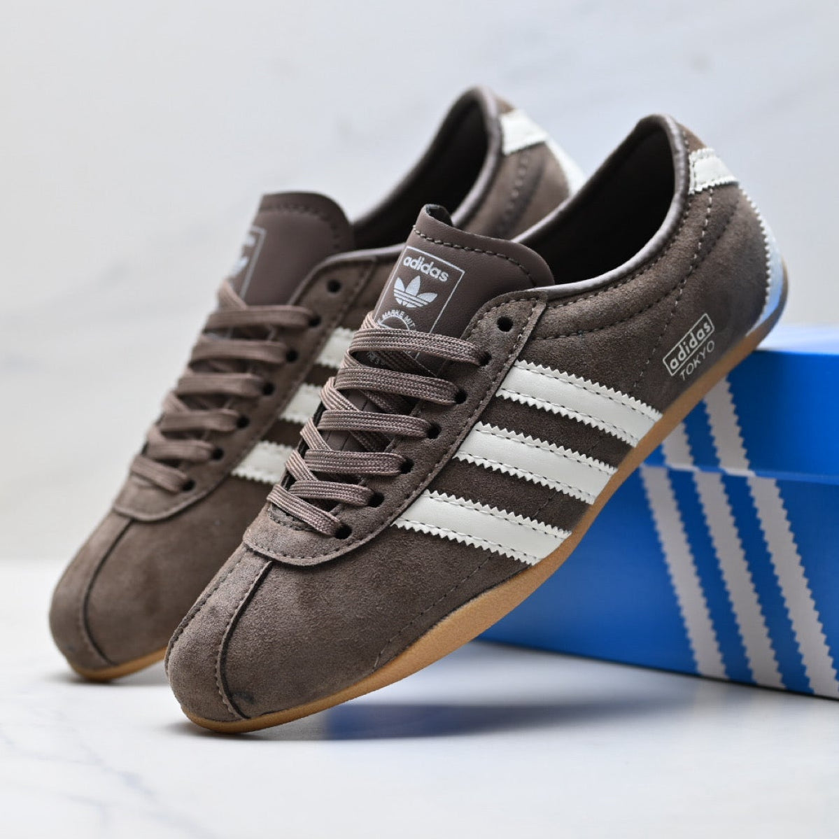 Adidas Tokyo Brown Suede Sneakers – Classic Retro Lifestyle Shoes