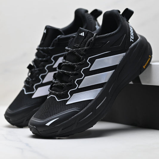 Adidas Waterproof Trail Running Shoes – Black White Outdoor Sneakers