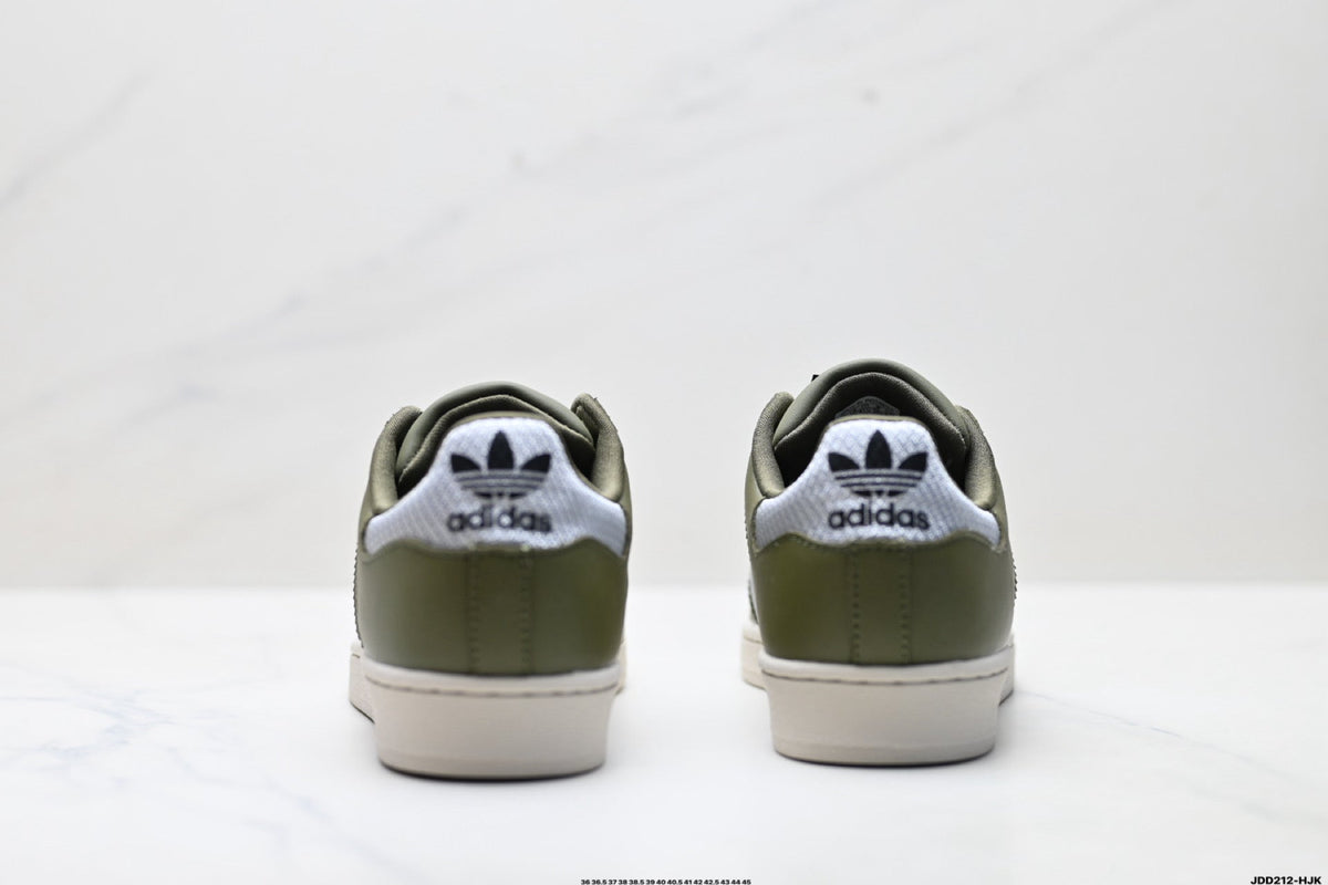 Adidas Superstar Olive Green Leather Sneakers – Classic Lifestyle Shoes