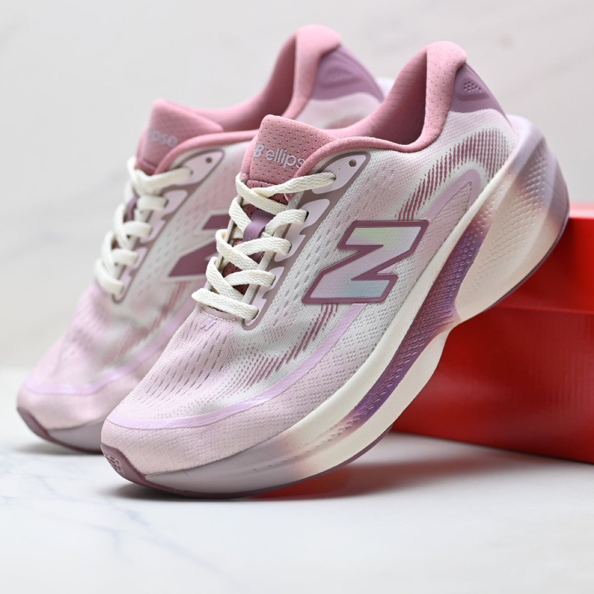 New Balance Ellipse v1 Running Shoes – White Pink