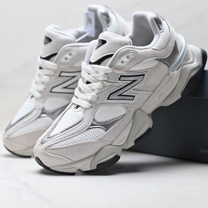 New Balance 9060 Retro Lifestyle Sneakers – White Silver