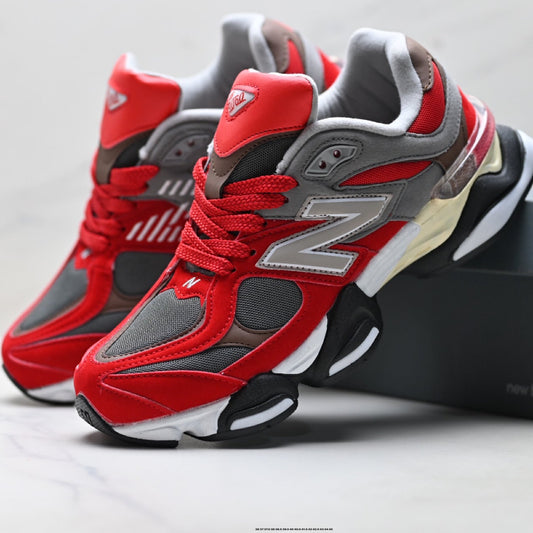New Balance 9060 Lifestyle Sneakers – Red Grey