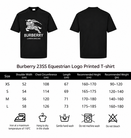 Burberry Casual Short-Sleeve T-Shirt – Black or White