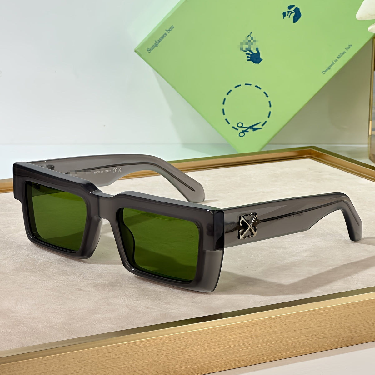 OFF-Whlte Arrow logo sunglasses #014