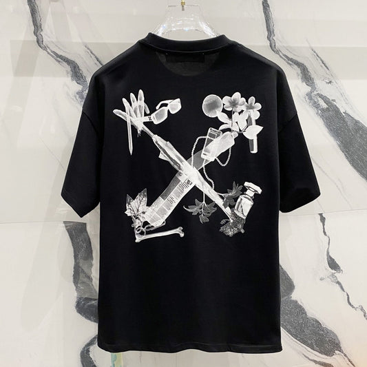 OFF-Whlte Arrow Logo Cotton T-shirt#1050