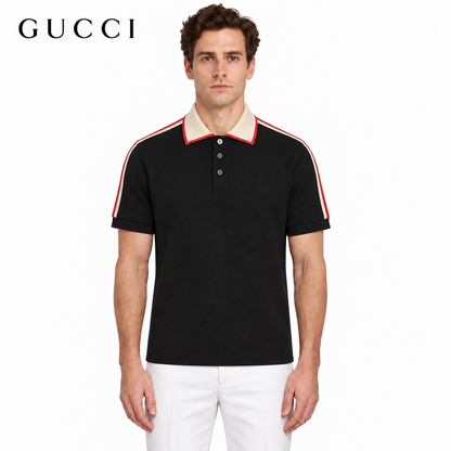 Gucci Web Stripe Polo Shirt