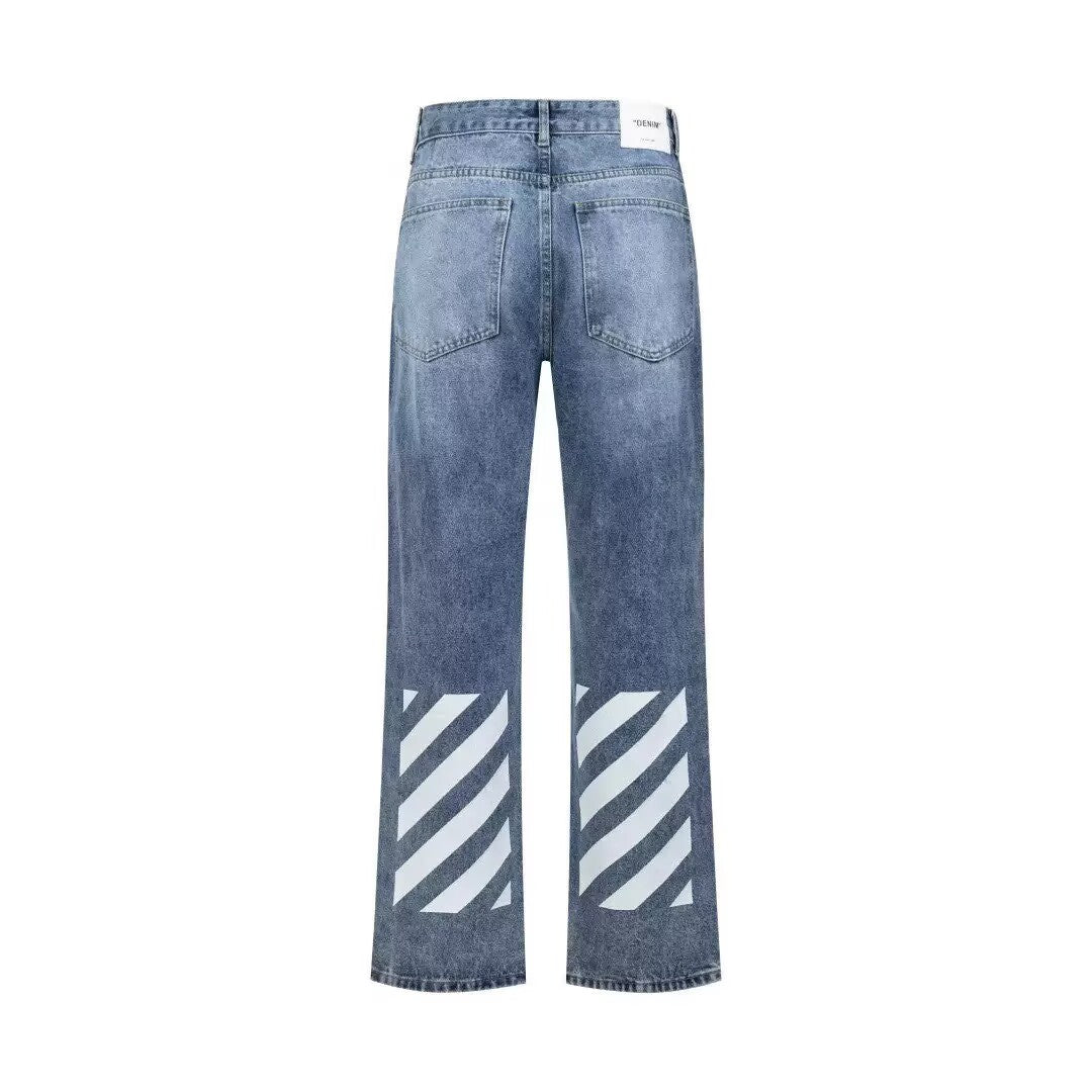 OFF-Whlte Arrow pattern casual jeans