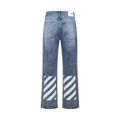 OFF-Whlte Arrow pattern casual jeans