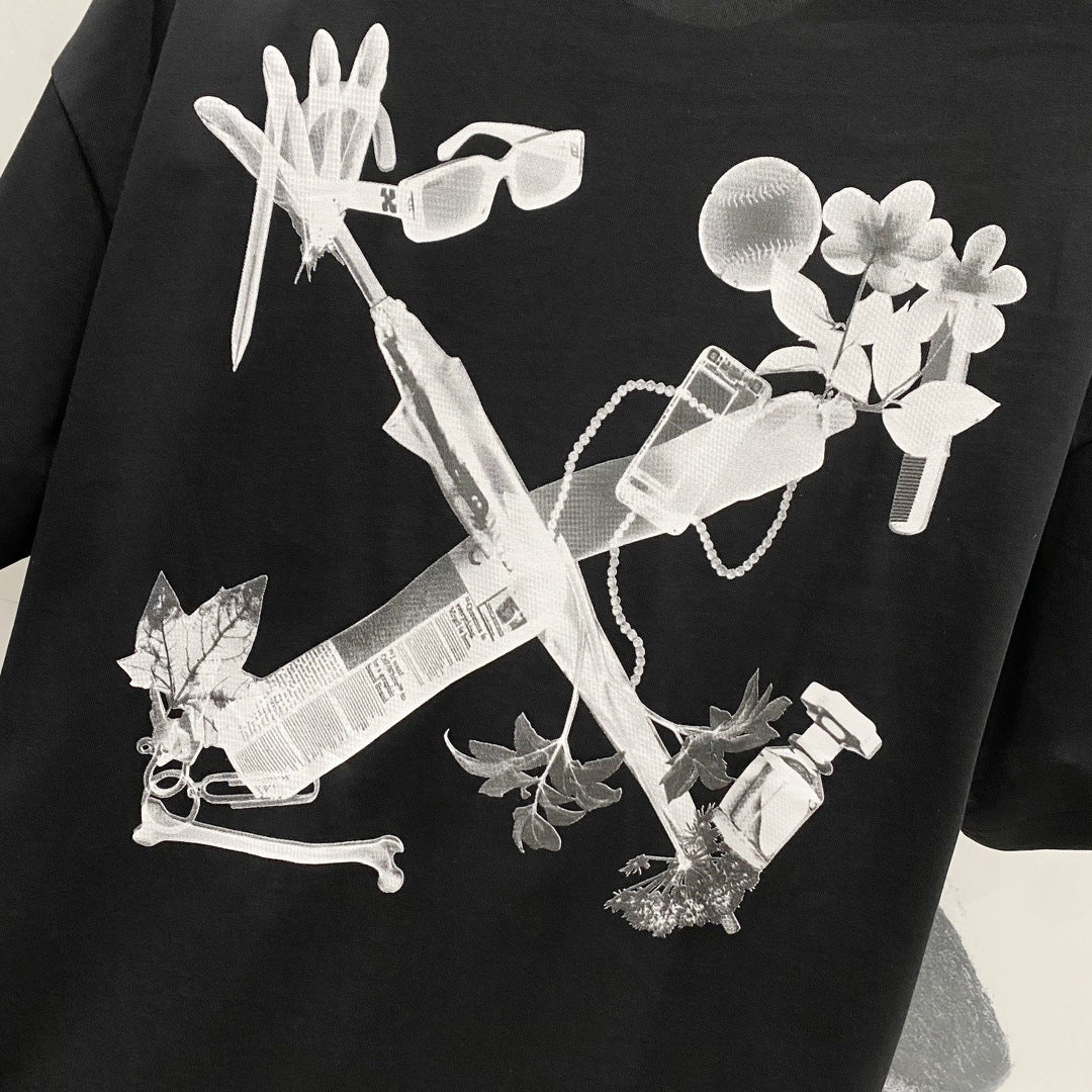 OFF-Whlte Arrow Logo Cotton T-shirt#1050