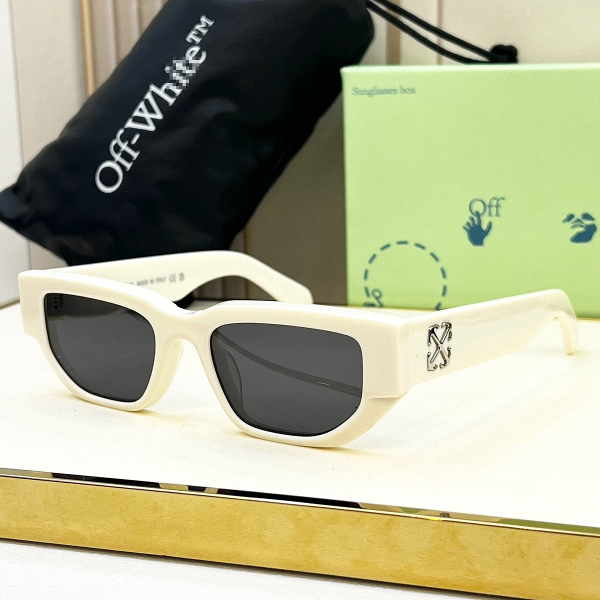 OFF-Whlte Arrow logo sunglasses#115