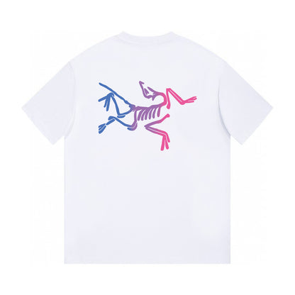 Gradient Skeleton Graphic Oversized T-Shirt – Premium Streetwear Cotton Tee