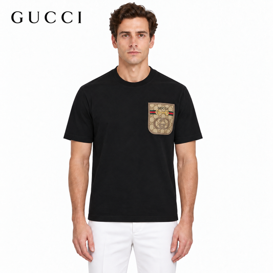 Gucci GG Supreme Horsebit Patch Pocket T-Shirt