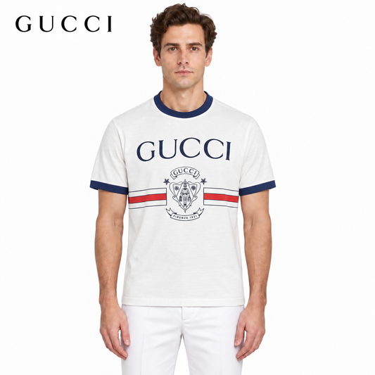 Gucci 1921 Crest Logo Ringer T-Shirt