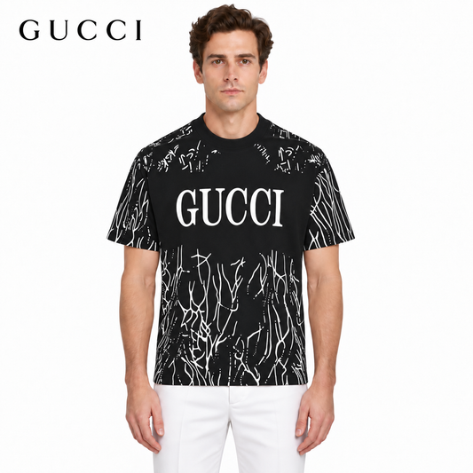 Gucci Abstract Branch Print Oversized T-Shirt