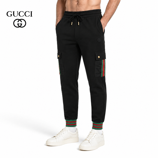 Gucci GG Monogram Jogger Pants – Web Stripe