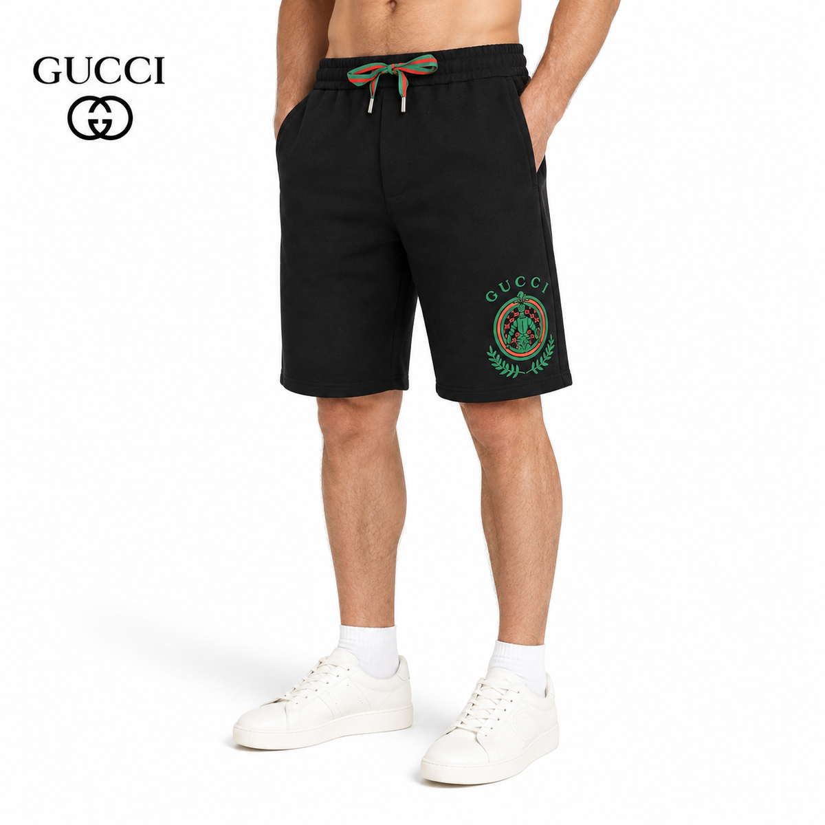 Gucci Crest Embroidered Shorts