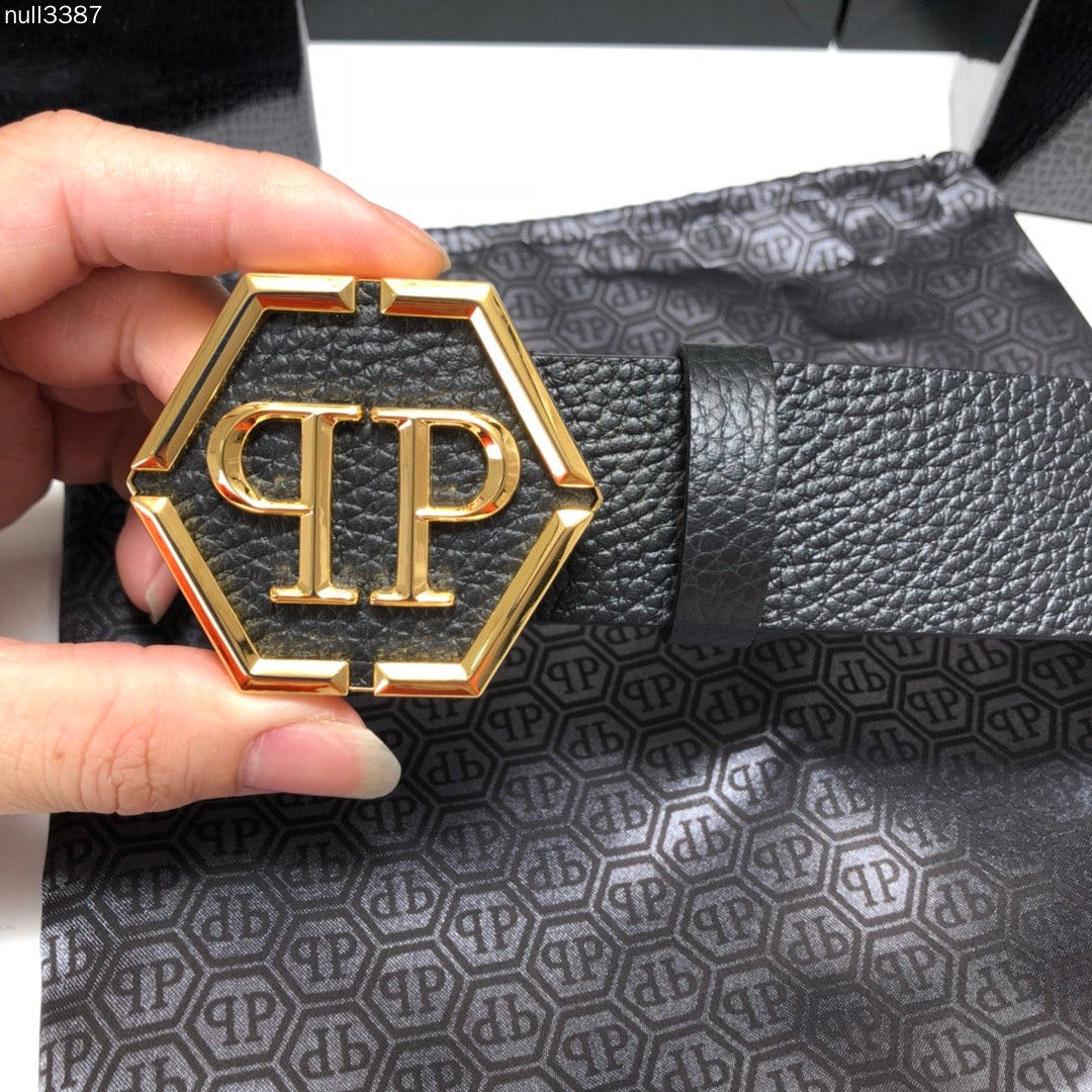PP Leather Logo Belt#3