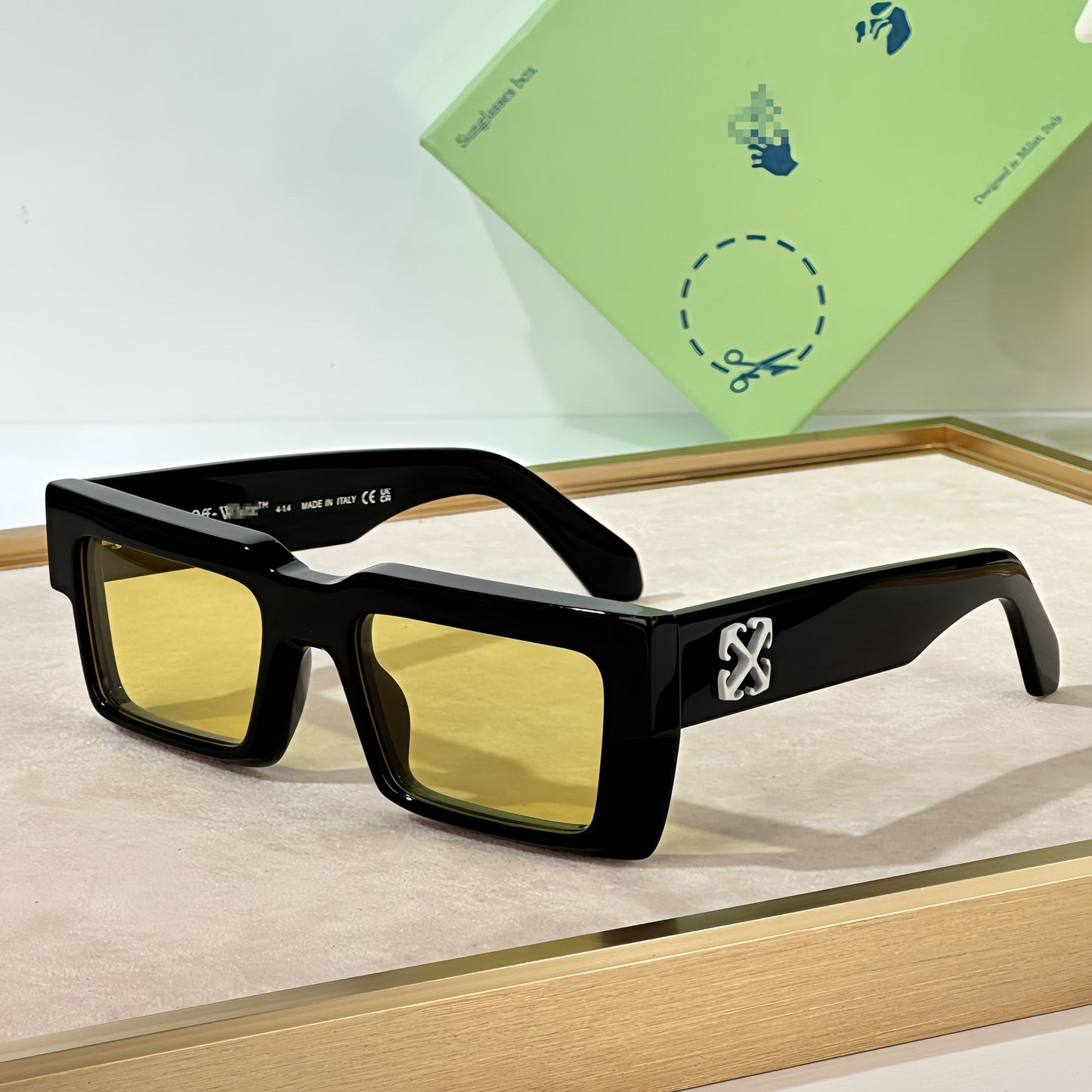 OFF-Whlte Arrow logo sunglasses #014