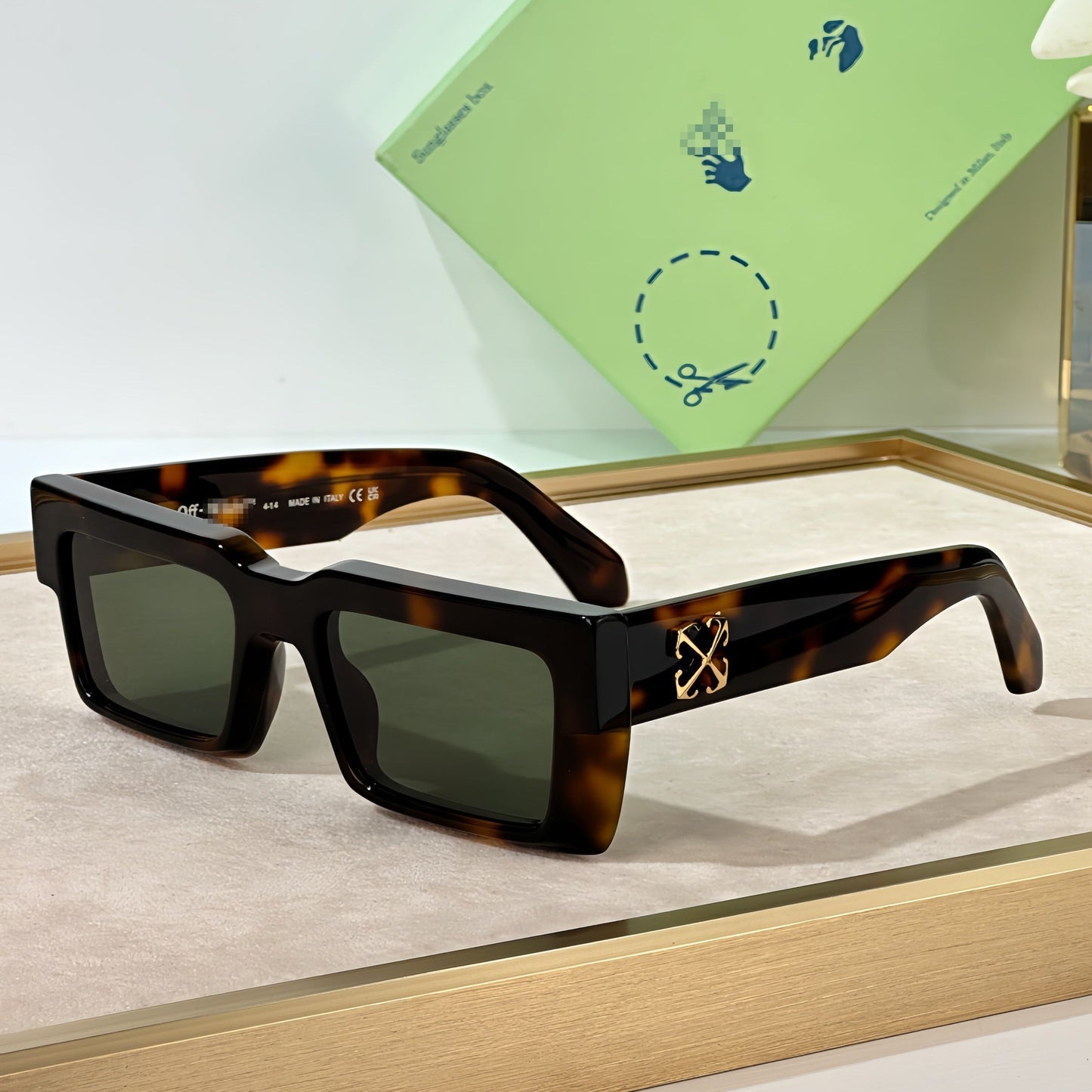 OFF-Whlte Arrow logo sunglasses #014