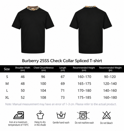 Burberry Short-Sleeve T-Shirt – Black, White or Khaki