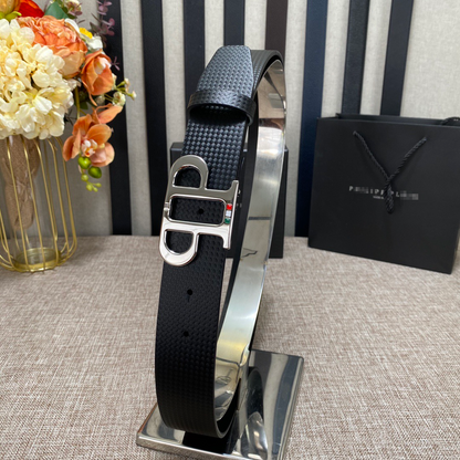 PP Leather Logo Belt#10