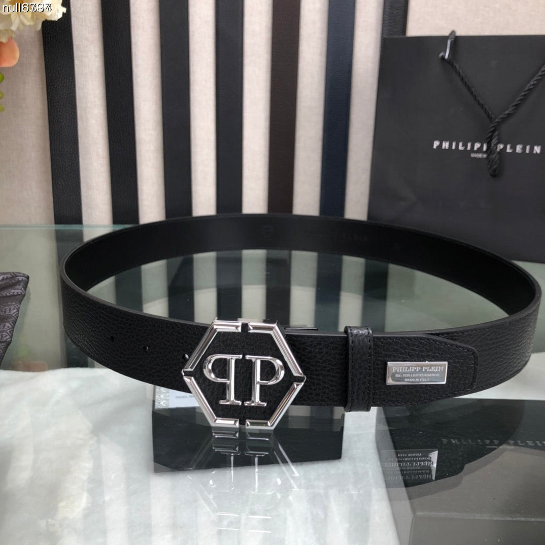 PP Leather Logo Belt#3