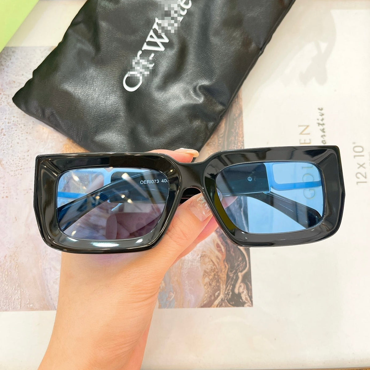 OFF-Whlte Arrow logo sunglasses #016