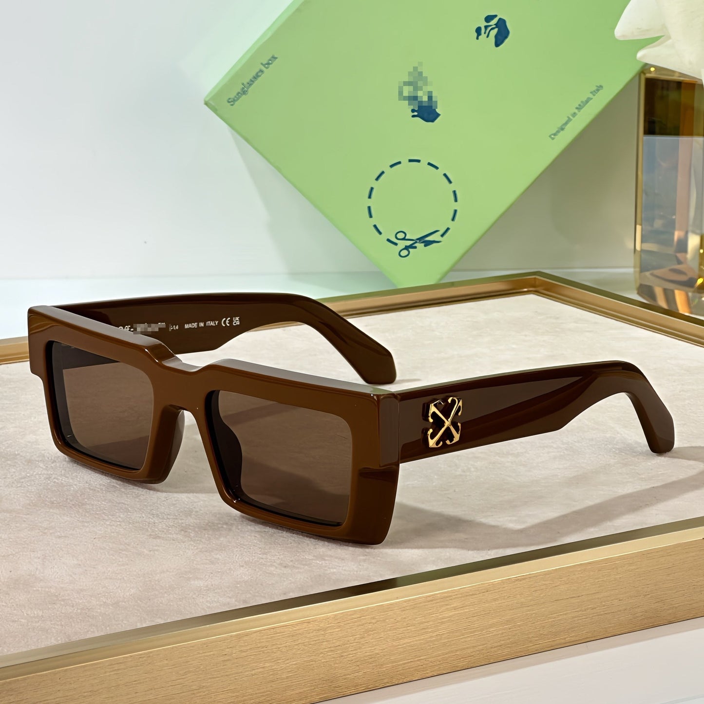 OFF-Whlte Arrow logo sunglasses #014
