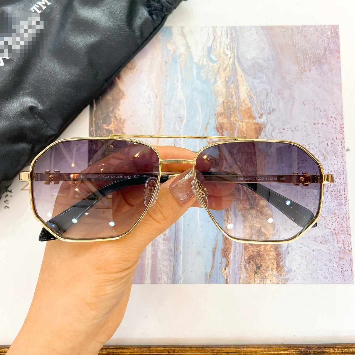 OFF-Whlte Arrow logo sunglasses #009