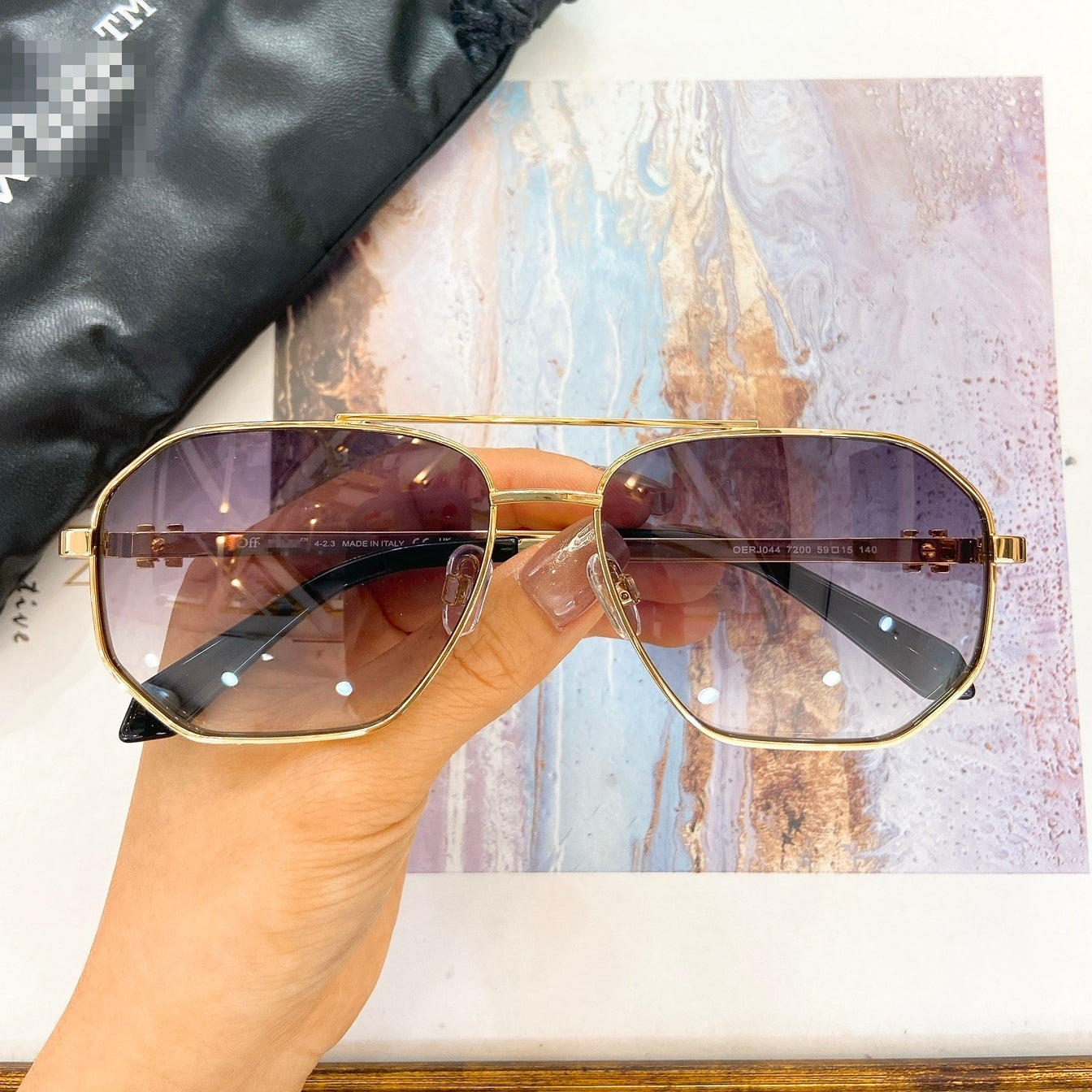 OFF-Whlte Arrow logo sunglasses #009