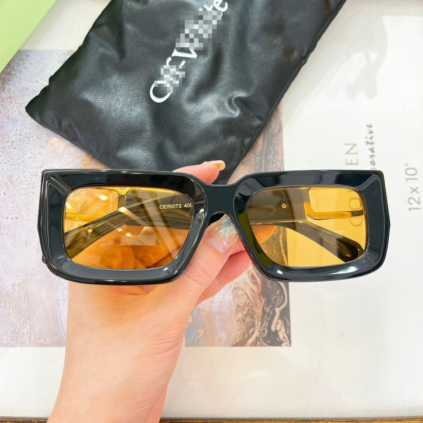 OFF-Whlte Arrow logo sunglasses #016