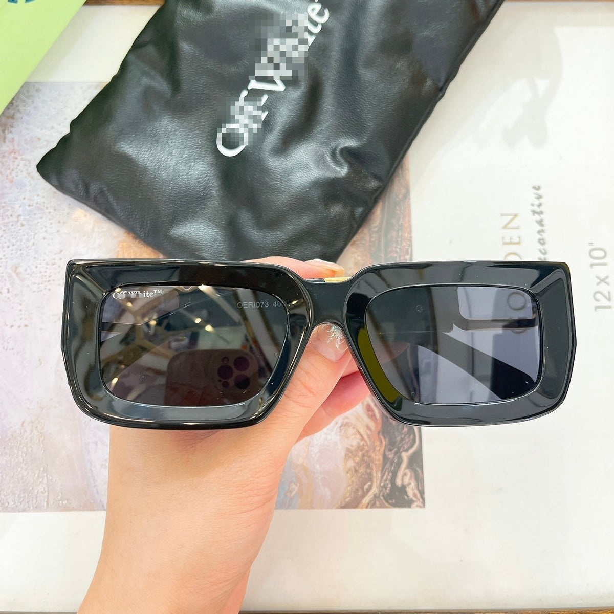 OFF-Whlte Arrow logo sunglasses #016