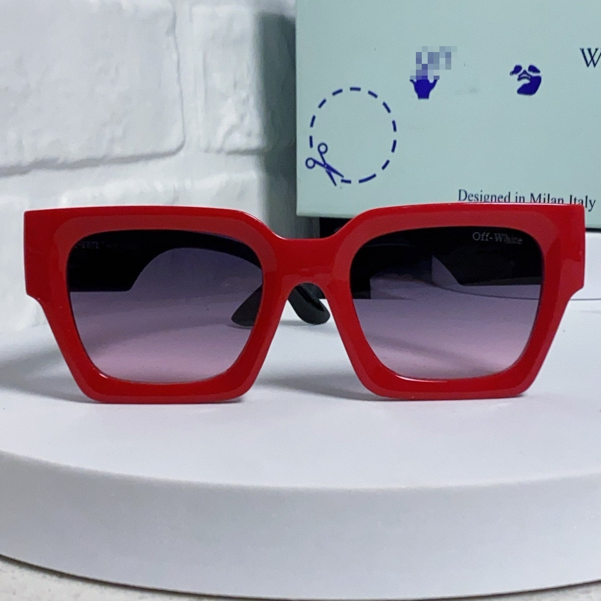 OFF-Whlte Arrow logo sunglasses#005